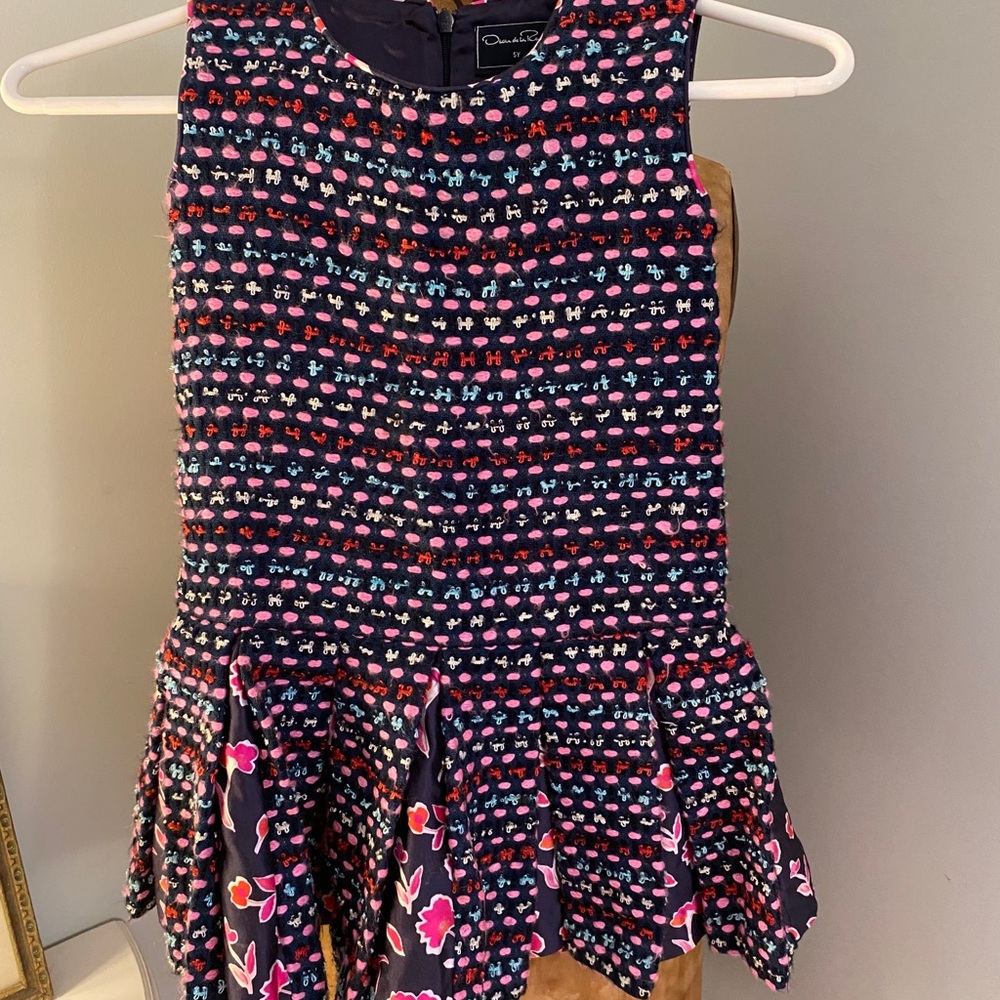 Oscar de la Renta Girls Pleated Dress